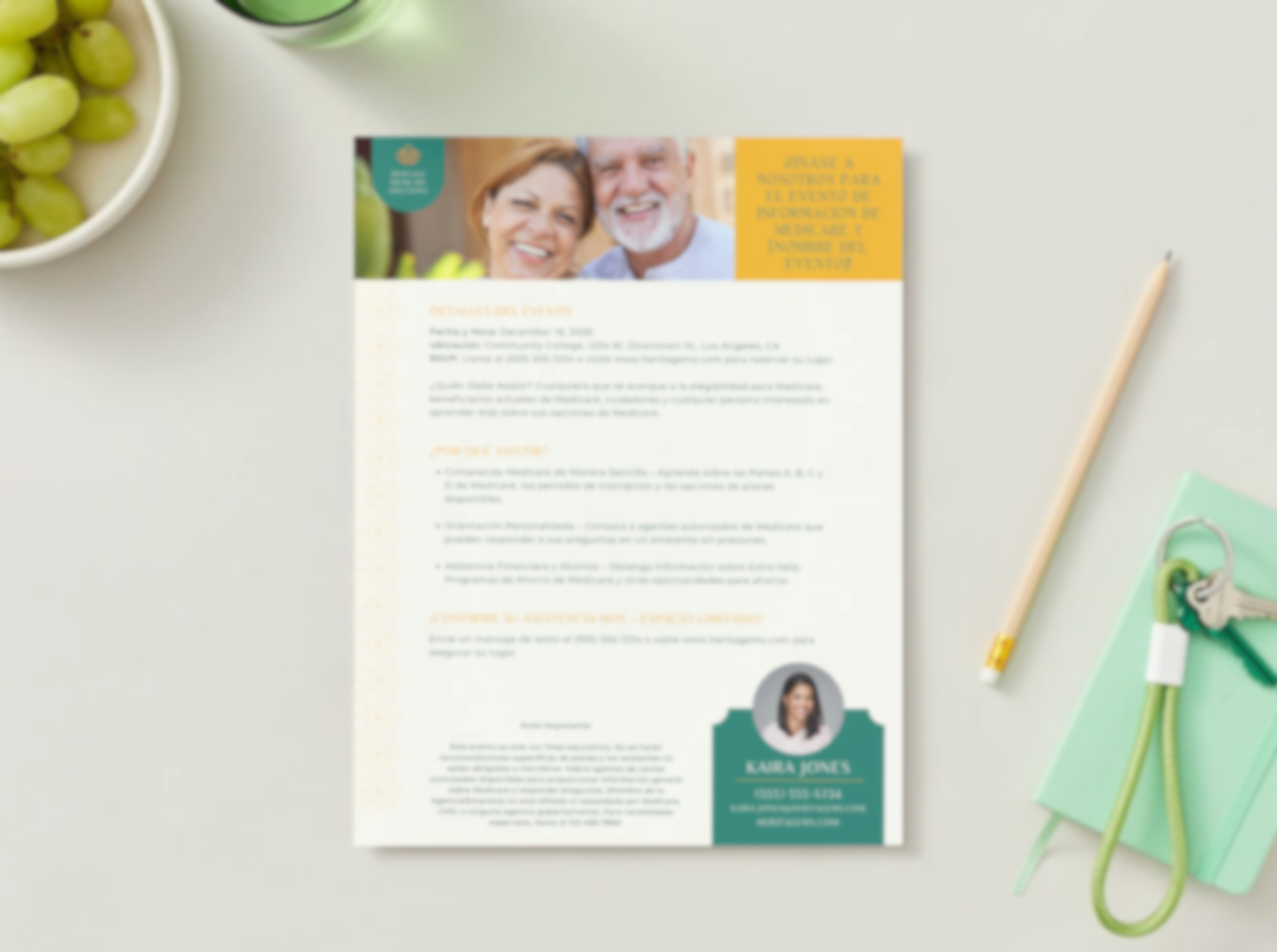 Medicare Educational Event Flyer - Spanish