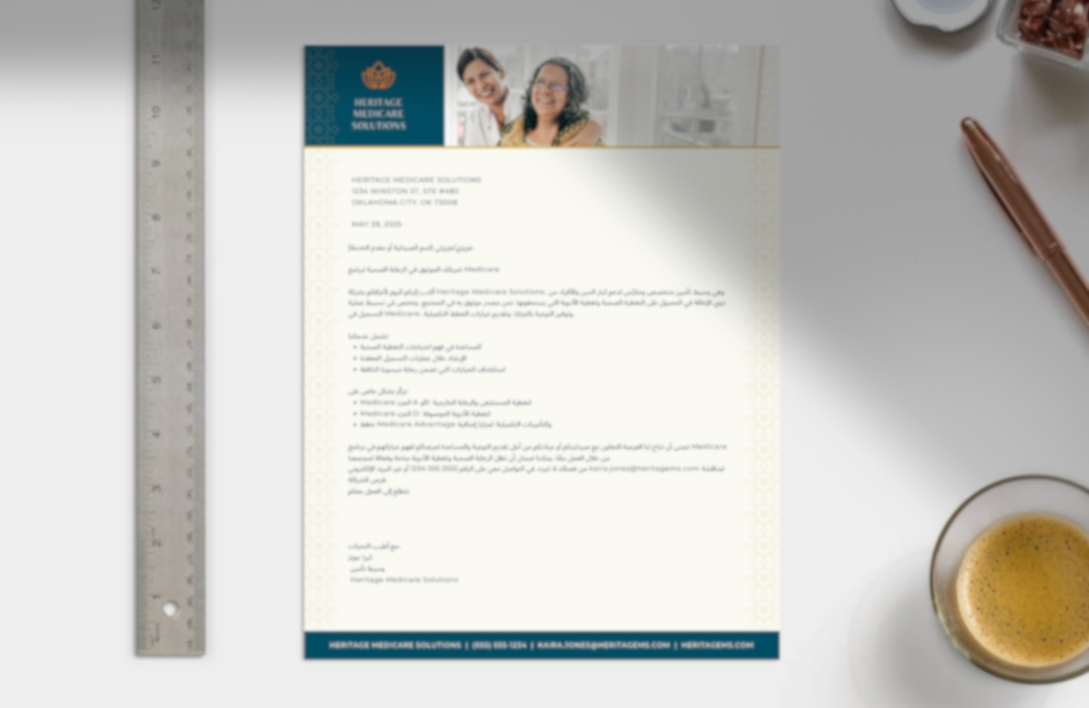 Letter to Healthcare - Arabic