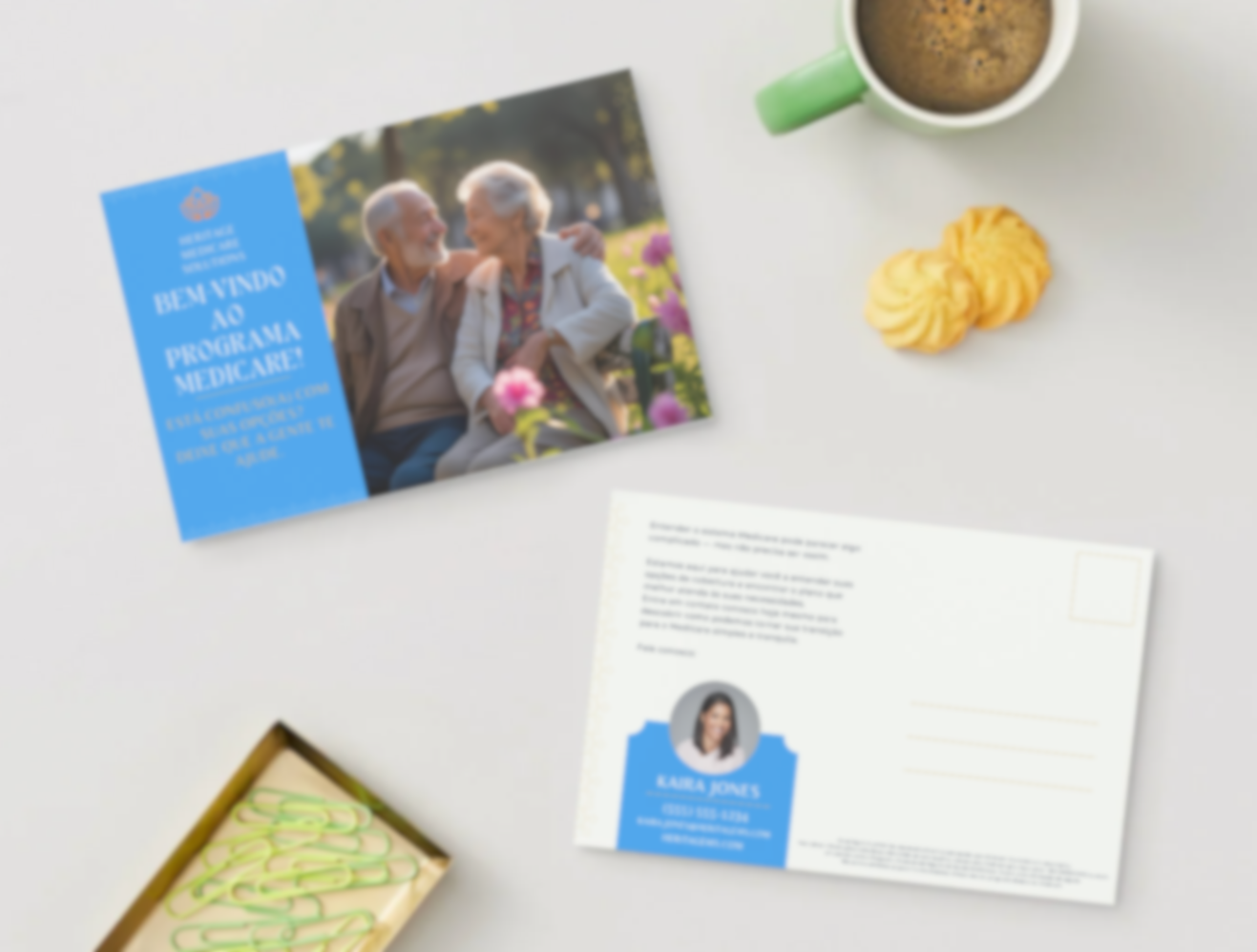 Turning 65 Welcome Mailer/Postcard - Portuguese