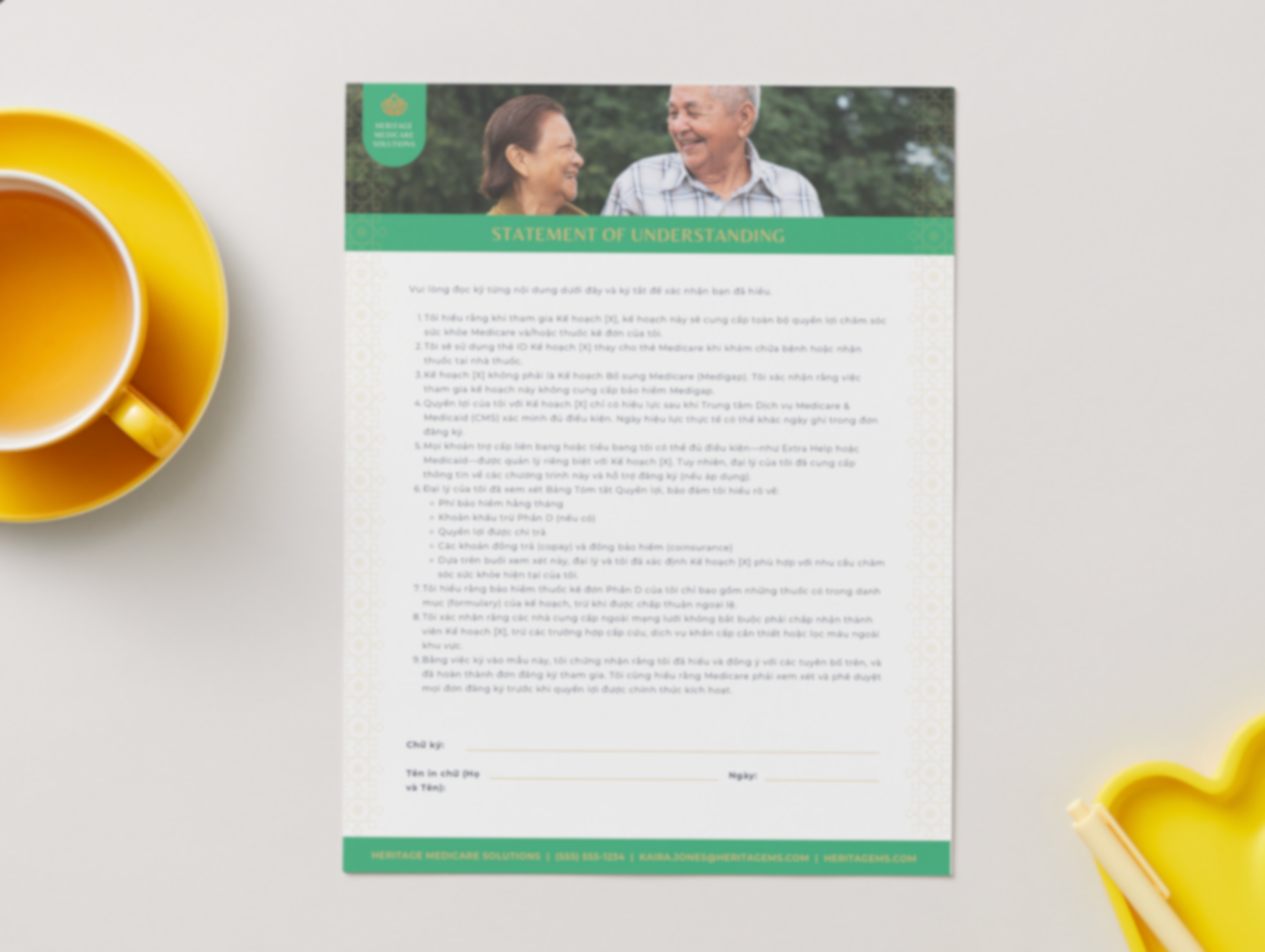 Statement of Understanding - Vietnamese