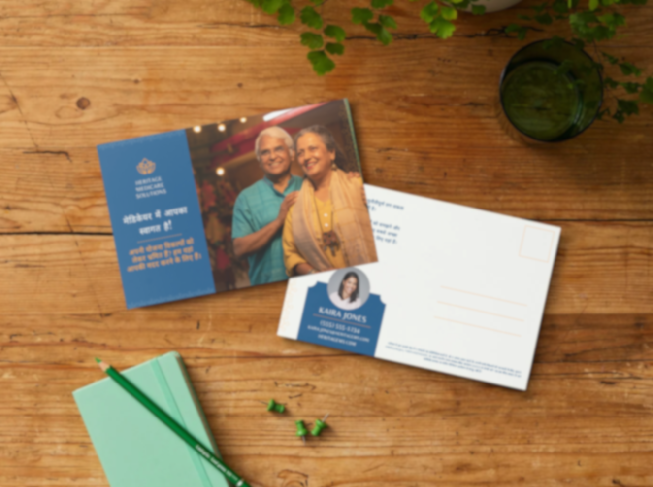 Turning 65 Welcome Mailer/Postcard - Hindi
