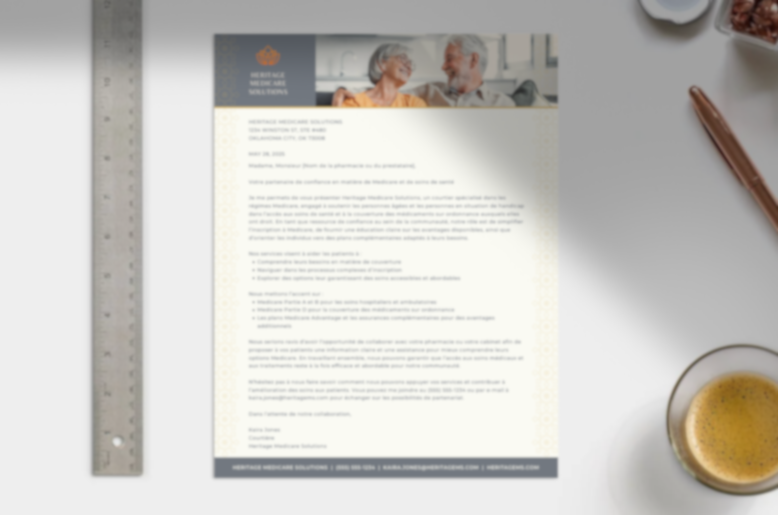 Letter to Healthcare - French